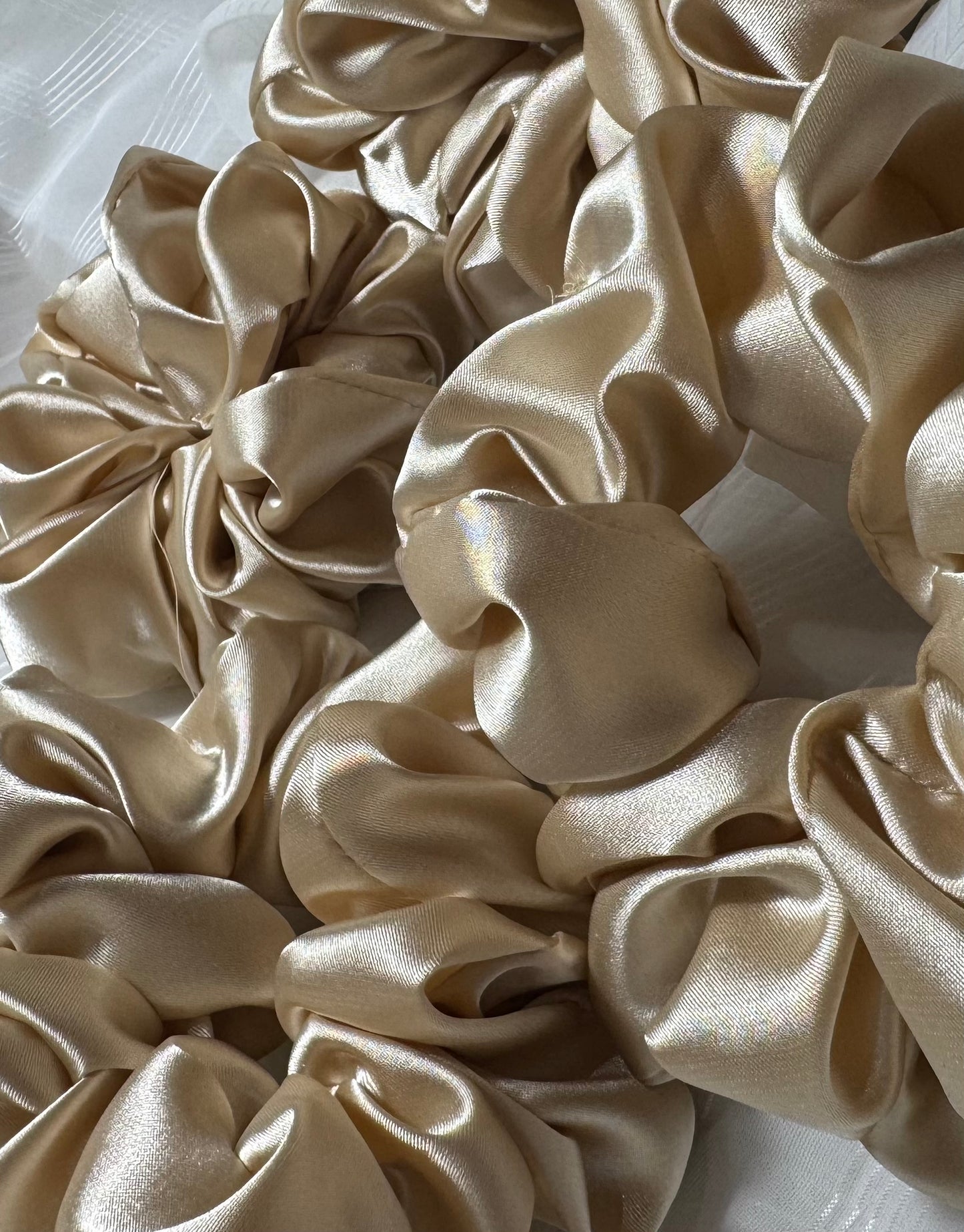 Golden Satin Scrunchie