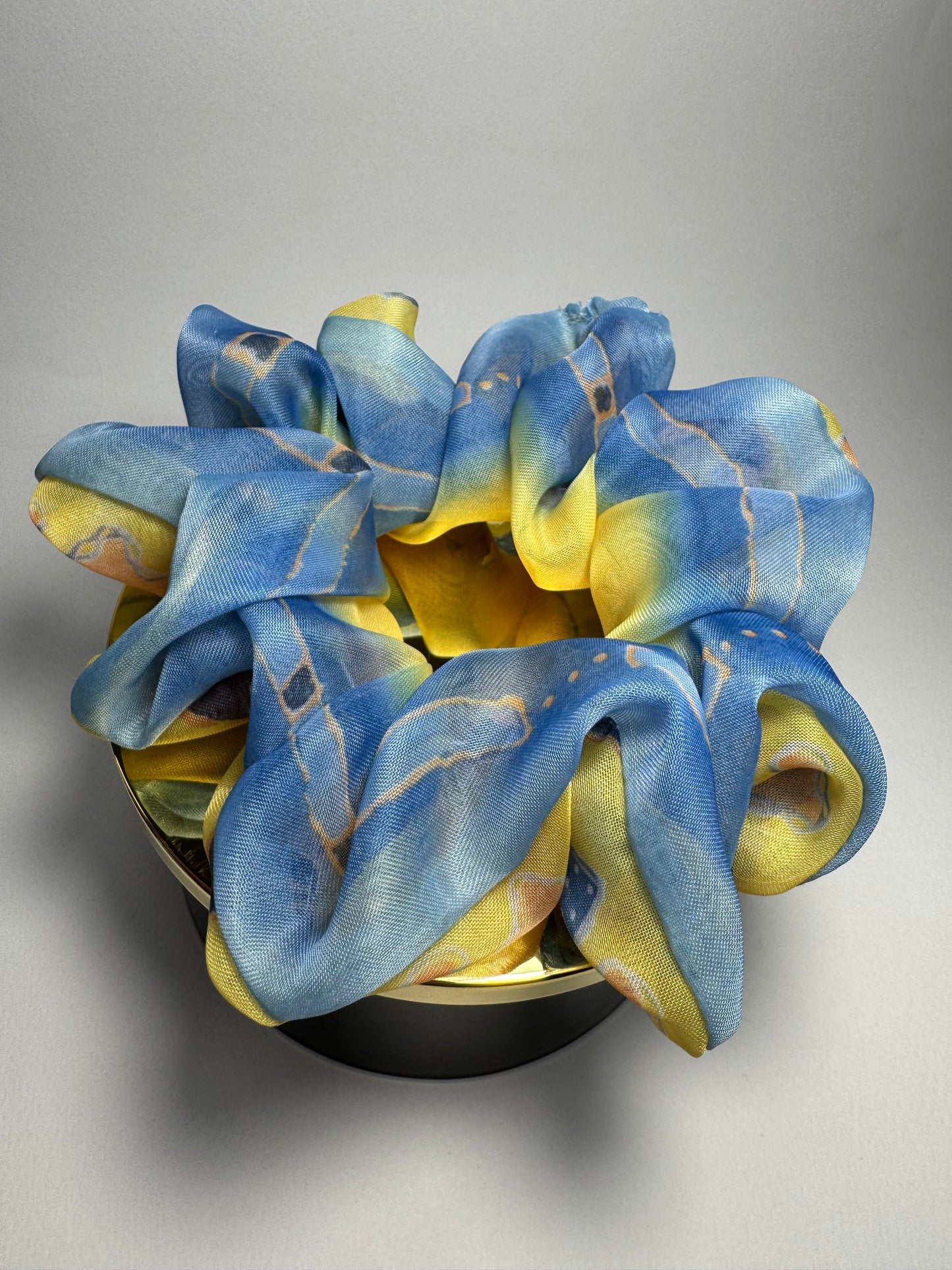 Yellow & Blue Scrunchie
